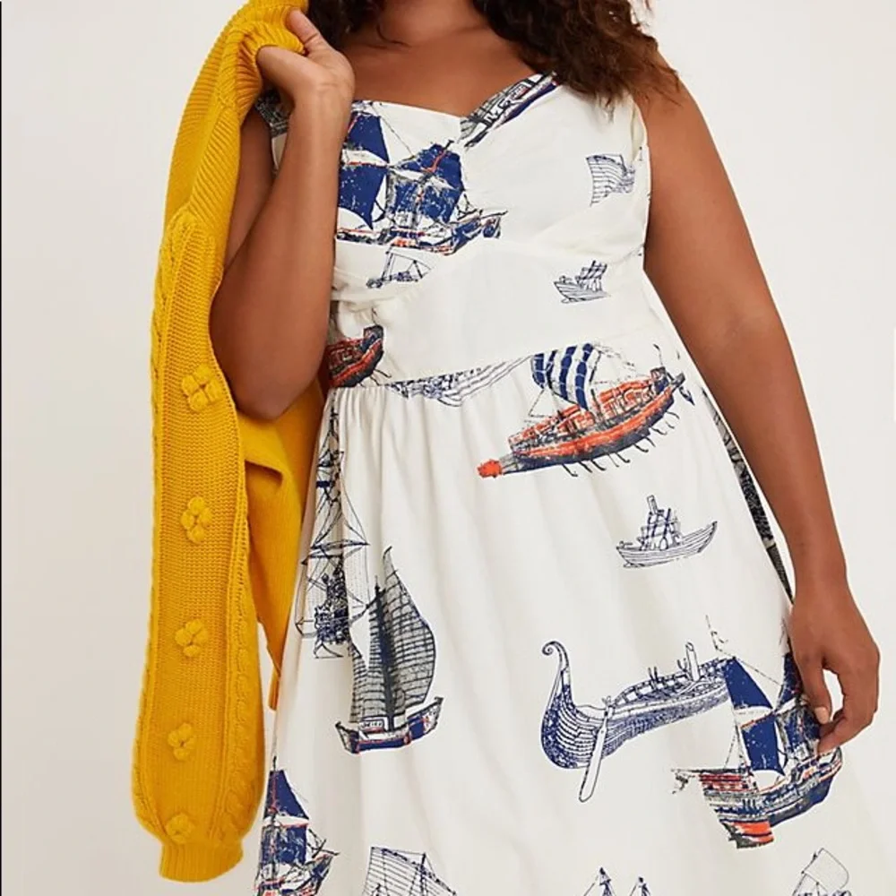 NWT Anthropologie Seafarer Mini Dress Sz 12 P-Fits like 6/8 ๐ ๐ฅ๏ธ - Picture 3 of 6